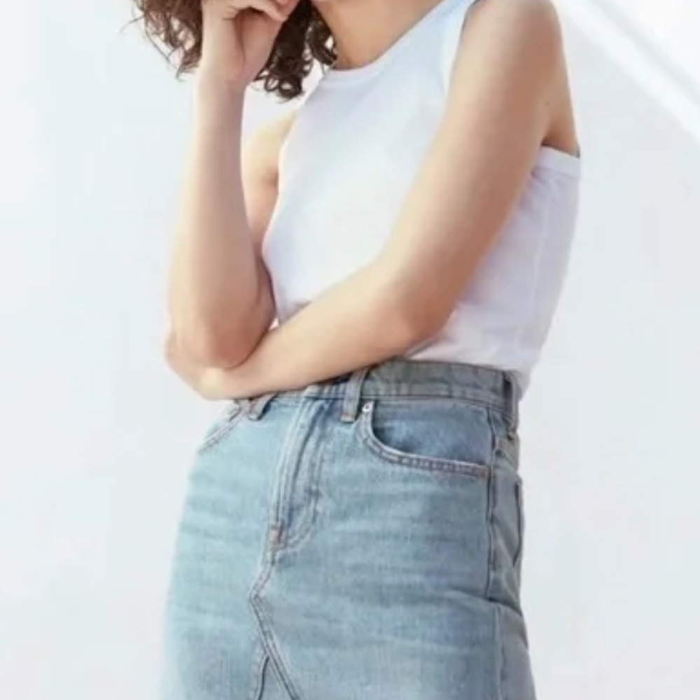 Everlane Reconnected‎ Light Blue Denim mini Skirt